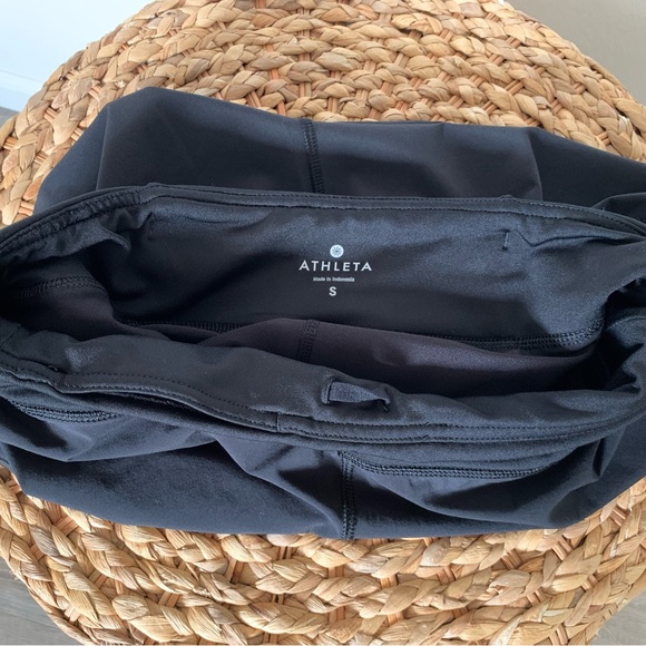 Athleta Running or Biking Shorts - Black, pockets, spandex, flexible waistband. - Picture 5 of 10